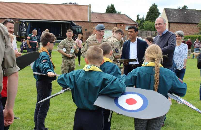 Rishi Sunak at Bedale Scouts and Guides Community Festival