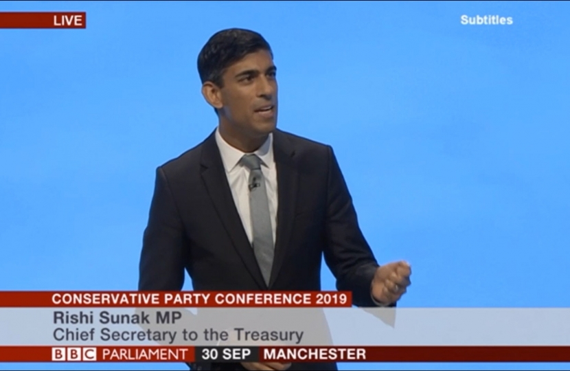 Rishi Sunak at Conservative Party Conference 30.9.19