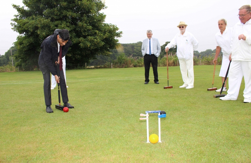 Rishi Sunak at Bedale and Dales Croquet Club