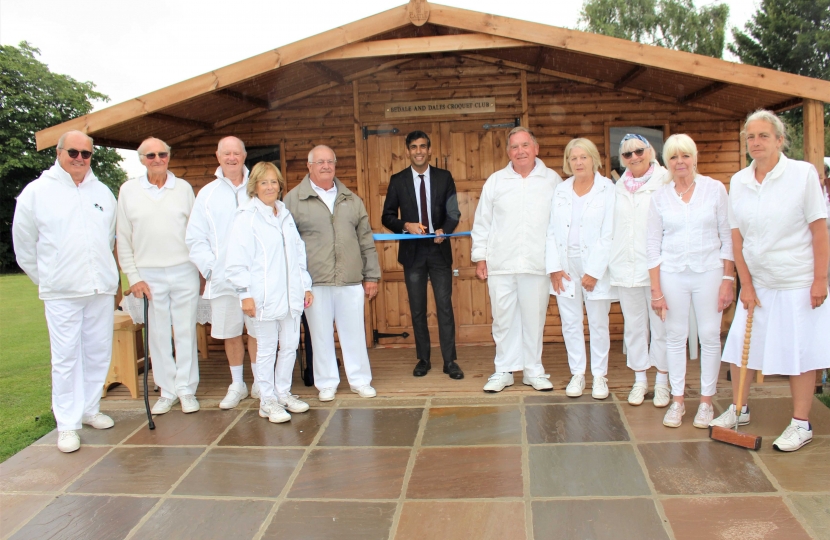 Rishi Sunak opens Bedale and Dales Croquet Club's new pavilion