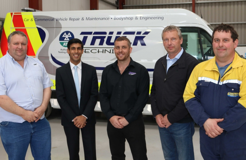 Rishi Sunak at Truck Technics