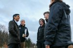 Rishi Sunak meets volunteers in the North York Moors National Park at Lord Stones
