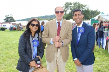 Rishi and Akshata Sunak with Andrew Sutcliffe at Kildale Show
