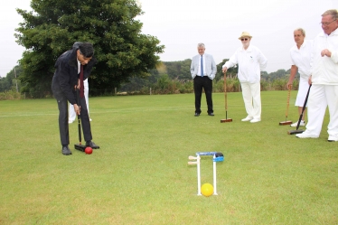 Rishi Sunak at Bedale and Dales Croquet Club