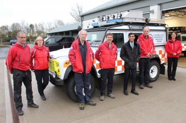 Rishi Sunak with the Cleveland Mountain Rescue Team