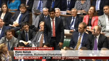 Rishi Sunak asks Prime Minister David Cameron about rural broadband